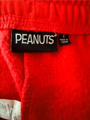 Peanuts Red Holiday Joggers with Character Graphics Size L thumbnail 5
