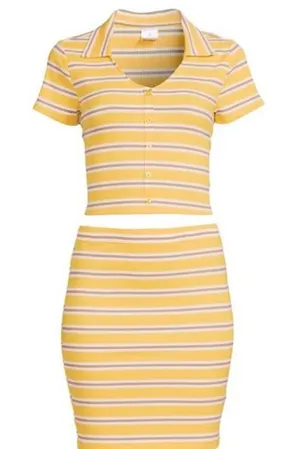 2 Piece Polo set Yellow Size XL thumbnail 1