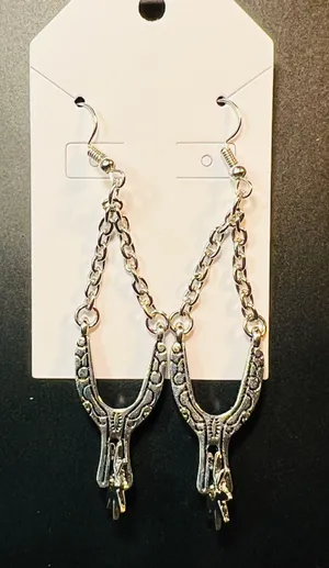 Handmade Silver Spur Earrings Western Earrings Cowgirl Earrings Boho Earrings thumbnail 1