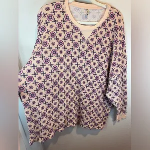 Free People Intimately Women’s‎ Early Night Thermal Floral Top Size S thumbnail 7
