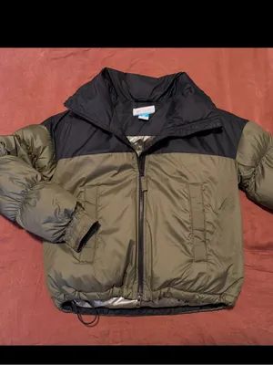 Columbia Olive Green Puffer Jacket with Black Yoke thumbnail 2