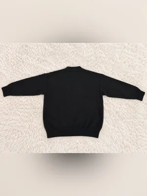 2IV&CDUPE Duck Goose Appliqué Oversized Knit Sweater – Dark Navy/Black – S/M thumbnail 5