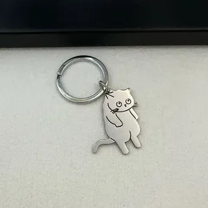 Cat Keychain Charm for Men Women Car Keychain Key Ring Bag Charm thumbnail 3