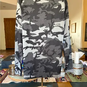 Nike Dri Fit Black and Gray Camo Women's Top thumbnail 4