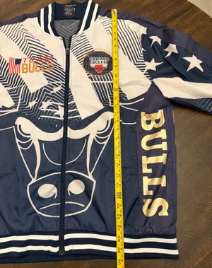 Chicago Bulls Basketball Throwback Jacket NBA Size XXL Windbreaker thumbnail 4