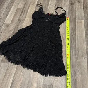 Cacique sensual black lace lingerie babydoll slip dress thumbnail 3