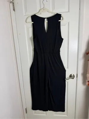 Astr‎ Black Wide-Leg Pleated Jumpsuit Pants thumbnail 4