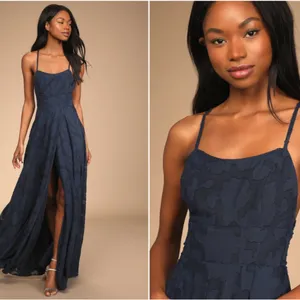 LULU's Prom Wedding Bridesmaid Romantic Garden Floral Flowy Maxi Dress NWOT thumbnail 2