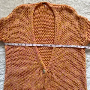 Free People Cardigan Home Town Cardi Sweater Bell Sleeves Sugar Candy Combo XS thumbnail 11