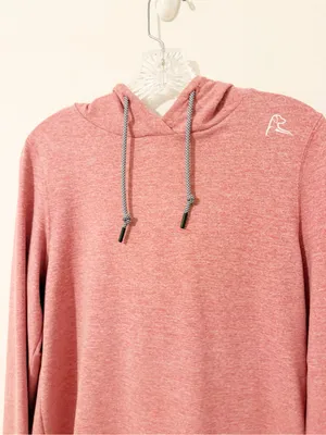 Rhoback Tempo Women’s Heathered Red Rose Pullover Hooded Top Size Small S thumbnail 2