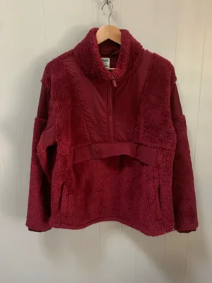 NWT Victoria's Secret PINK Teddy Half Zip Sherpa Pullover Jacket Size L thumbnail 2