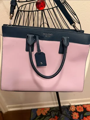 💓💓💓BOGOHO💓💓💓Kate Spade Pink and Navy Saffiano Leather Tote thumbnail 4