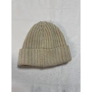 G. Label by goop Classic Hat Ivory Wool Cashmere Ribbed Beanie One Size thumbnail 2