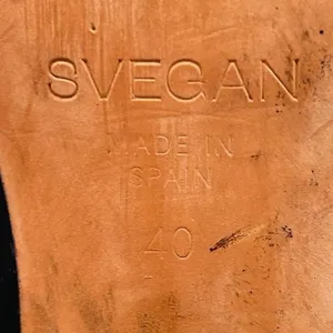 SVEGAN Knee High Boots Women's Black Vegan Leather Block Heel Made‎ in Spain 9.5 thumbnail 11
