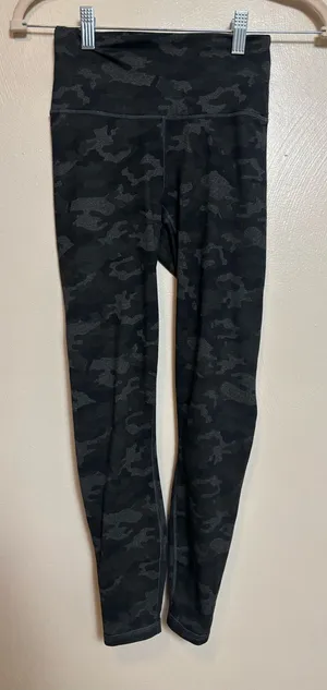 Fabletics Women’s Power Hold High Waisted Leggings Pants Camo Black Gray XXS thumbnail 1