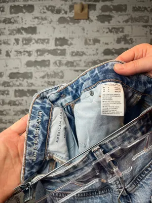 American Eagle | women mom straight distressed denim jeans thumbnail 2