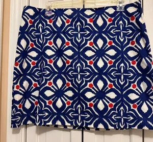 Vineyard Vines blue and red patterned skirt preppy patriotic resort New size 12 thumbnail 1