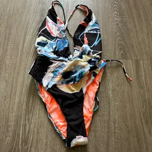 Maaji Evening Ambiance‎ Reversible Safari Plunge Neck One-Piece Swimsuit- New thumbnail 4