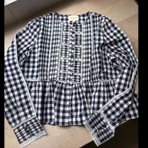 Sezane Charlina Blouse Checkered Blouse - 38 thumbnail 3
