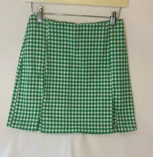love on a hanger Green and White Gingham Mini Skirt thumbnail 1