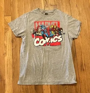Marvel comics grey tshirts size small women’s thumbnail 1