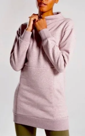 Gymshark womens small pink mauve tunic sweatshirt mock neck pullover yoga thumbnail 1