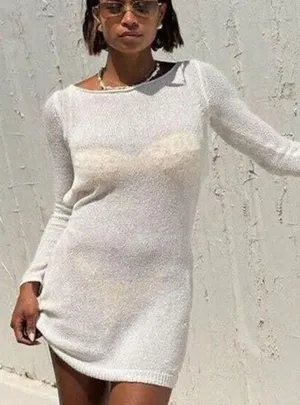 Rumored "Sweet Talker" Open Back Knit Mini Dress large thumbnail 1