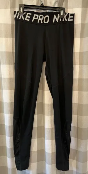 Nike Dri-FIT Black Mesh Leggings thumbnail 1