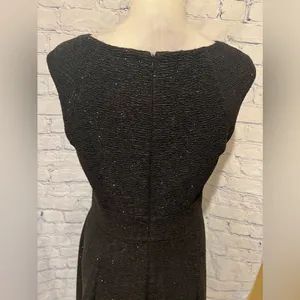 Eliza J Cocktail Dress Black Sleeveless Sparkle Rhinestone Sz 10 Fit & Flare thumbnail 6