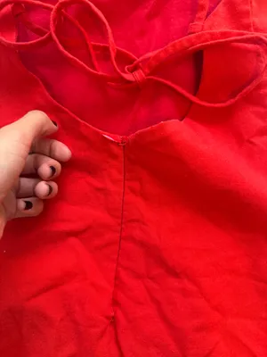 REVOLVE Red Halter Mini Dress with Tie-Back thumbnail 3