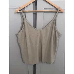Sage Green Textured Lace Trim Tie Back Camisole Adjustable Strap V-Neck Tank Top thumbnail 2