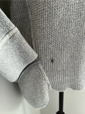 Lululemon grey cotton yarn vestigan oversized fit thumbnail 4