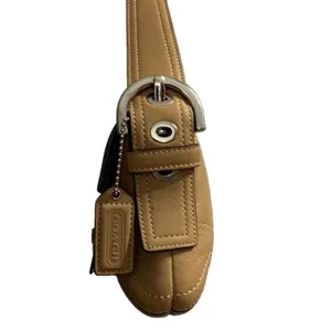 Vintage COACH Y2k Soho Saddle Tan Flap Shoulder Bag thumbnail 5