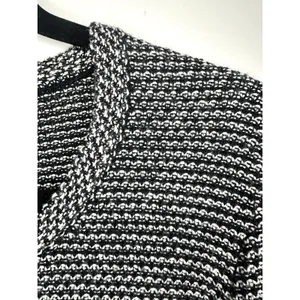 Madewell Size L Women's Pullover Striped Black‎ White Textured Knit Long Sleeve thumbnail 9