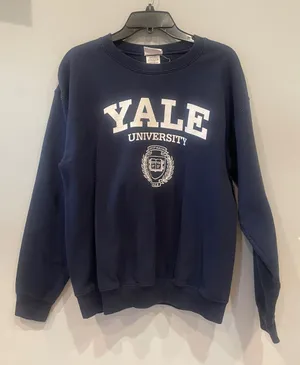 Yale University Navy Crewneck Sweatshirt medium thumbnail 1