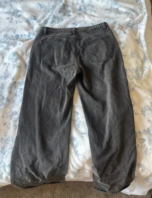 Edikted Black/Grey Jeans Low-Rise, Baggy thumbnail 3