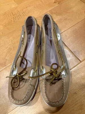 Sperry top sliders women’s boat shoes loafers tan gold sz 10 thumbnail 2