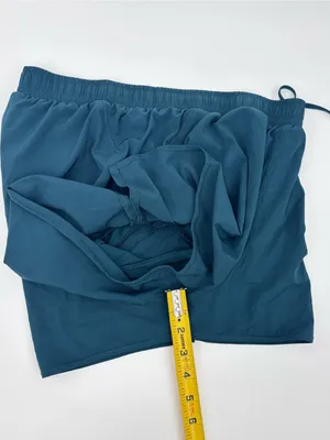 ALO Yoga Women's Deep Teal Athletic Shorts thumbnail 6