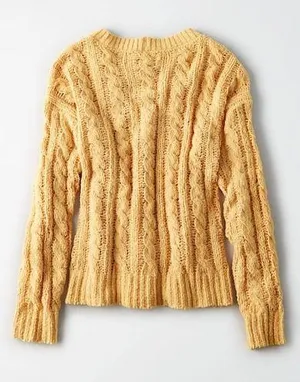 American Eagle Impossibly Soft Cable Knit Sweater thumbnail 4