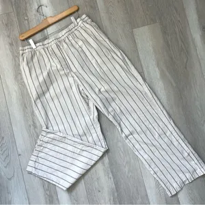 Wilfred Striped Pants organic cotton straight leg womens Cream (large) nautical thumbnail 6