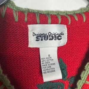 Designers original studio Christmas‎ vest women's size small winter holiday red thumbnail 2