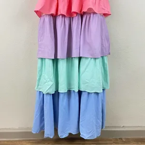 NWT Olivia Rubin Pastels Tiered‎ Sleeveless Maxi Dress Size 6 thumbnail 7