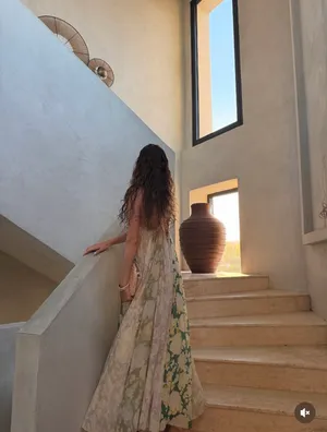 Zara Floral Halter Dress flowy summer casual vacation bohemian thumbnail 15