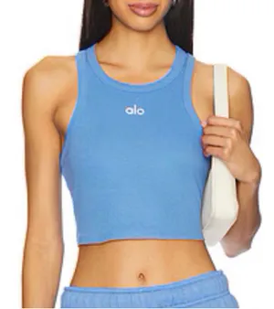 Alo Yoga Aspire Tank Crystal Clear Blue/White S thumbnail 1