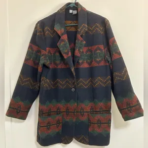 BE vintage Wool blend southwestern Women's Blazer thumbnail 1