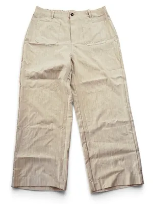 HALARA Lightweight Loose Fit Pants Beige Textured Size XL NEW thumbnail 1