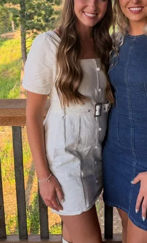 White jean dress Size M thumbnail 1