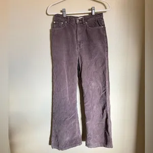 BDG Urban Outfitters‎ High & Wide Corduroy Pants Size 26 in Brown/Purple thumbnail 4