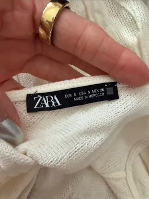 Zara Cream Vine Knit Textured Boho Hamptons Resort Chic Femme Midi Maxi Dress thumbnail 3