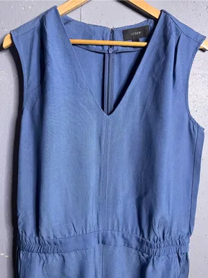 J.CREW Sleeveless Jumpsuit in Blue. SIZE 8 thumbnail 4